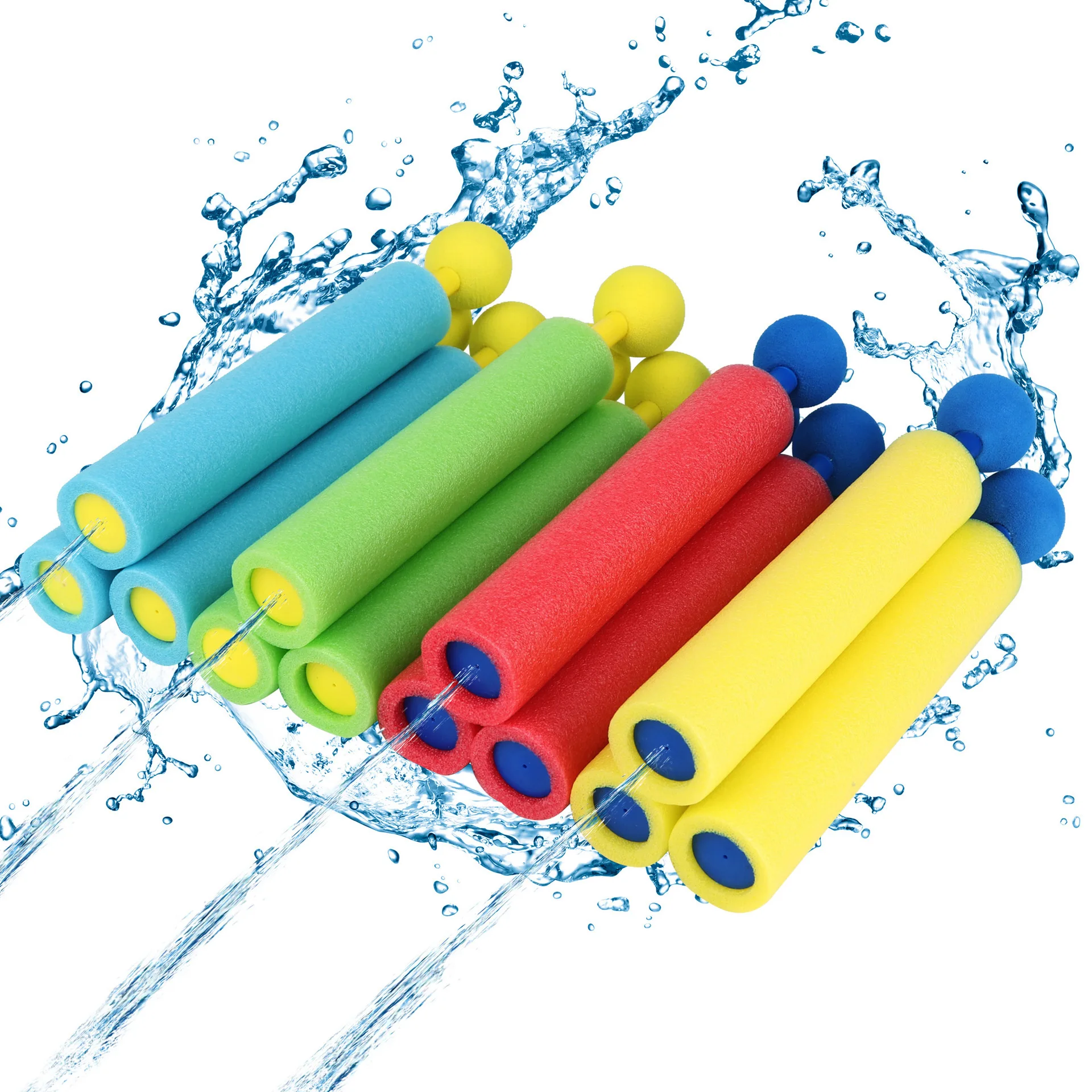 4pcs Water Blaster Water Guns for Kids Shooter Portable 4 Colors 30ft Range Children Foam Water Gun Summer Swimming Pool Toys 3