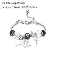 Nouveau noir No.8 boule léopard coeur étoile croix Bracelet collier Unique à la mode doux polyvalent personnalisé bijoux cadeau 2