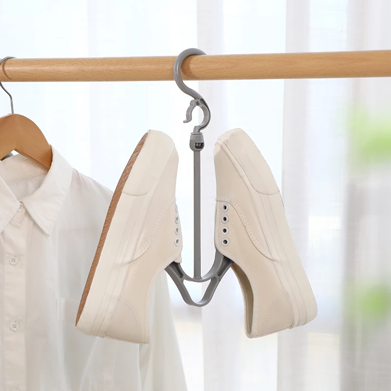 3 multi purpose clothesline balcony small hanger drying shoe hanger