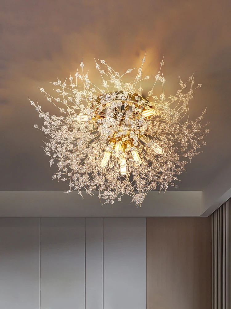 

Dandelion lamp bedroom led lights creative designer lustre living room ceiling lights crystal light modern lighting romantic