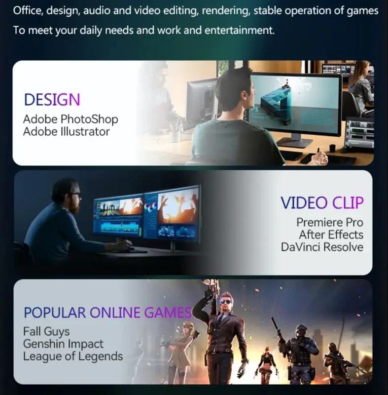 Helorpc Gaming Mini PC i9 12900H 14 Cores 20 Threads DDR4x2 4K HD