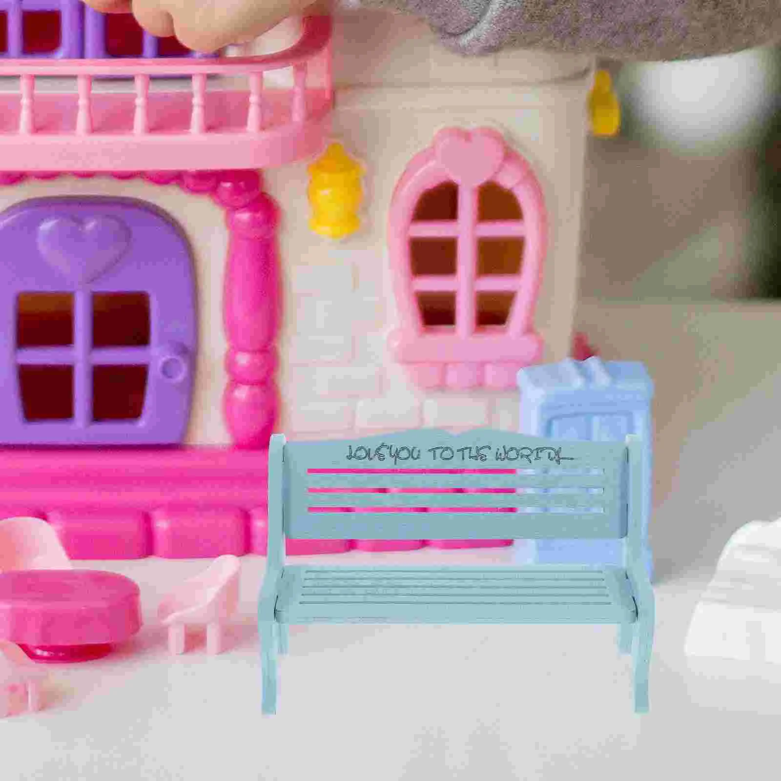 

Mini Chair Decoration House Miniature Wooden Bench Dollhouse Accessories Furniture Models Chairs