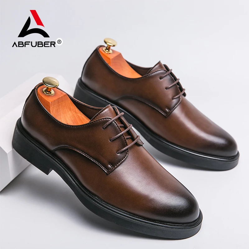 Mens Leather Dress Shoes for Office Party