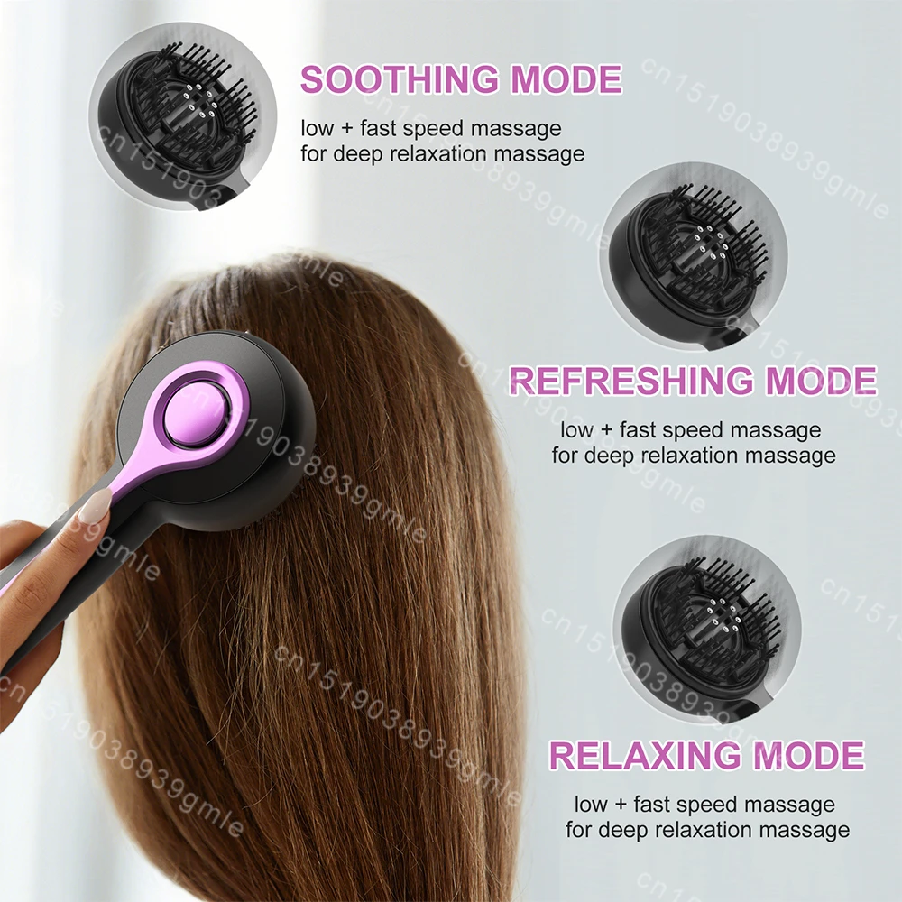 Electric Vibration Massage Comb Hair Regrowth Scalp Massage Head Massager Oil Liquid Applicator Waterproof Scalp Massager Brush