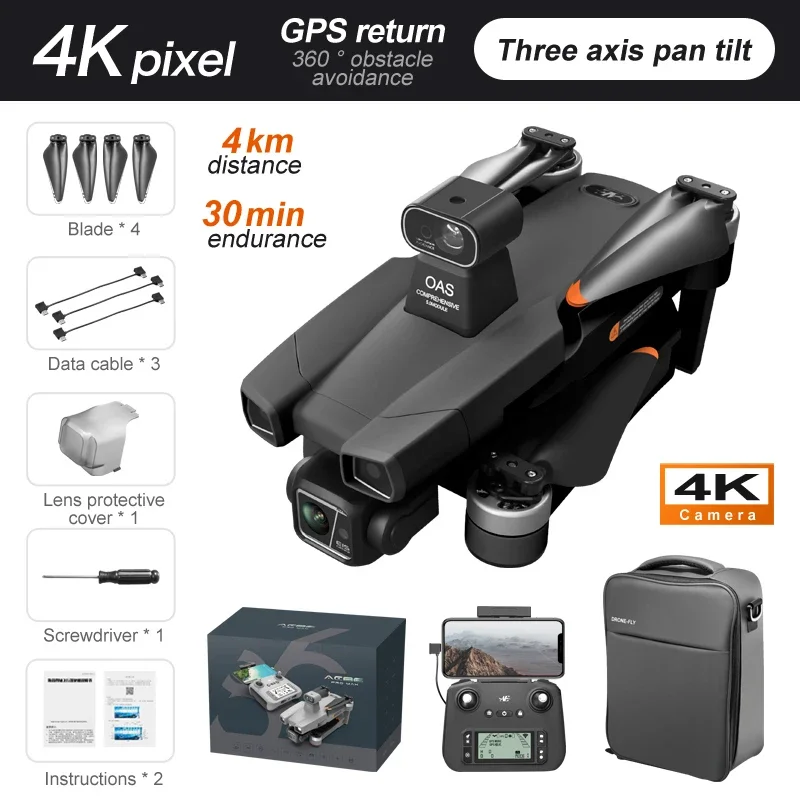 ตัวเลือกสินค้า โดรน AE86Pro 8K 5G กล้องคู่ 360° เลี่ยงสิ่งกีดขวาง