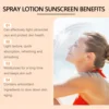 Sunscreen Spray Spf50 Waterproof Facial Body Long Lasting Sun Block Isolation Mist UV Protector Brightning Moisturizer Skin Care 6
