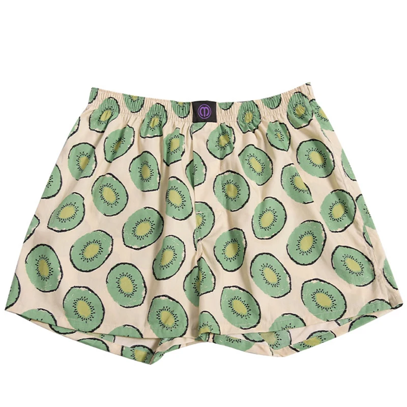 Pure Cotton Casual Men Underwear Boxer avocado Pattern Sleep Short Men Underpants Boxershorts Comfortable Skin Feel Pajama Short 2