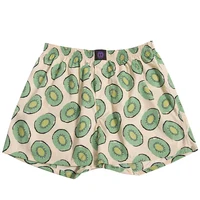 Pure Cotton Casual Men Underwear Boxer avocado Pattern Sleep Short Men Underpants Boxershorts Comfortable Skin Feel Pajama Short 2