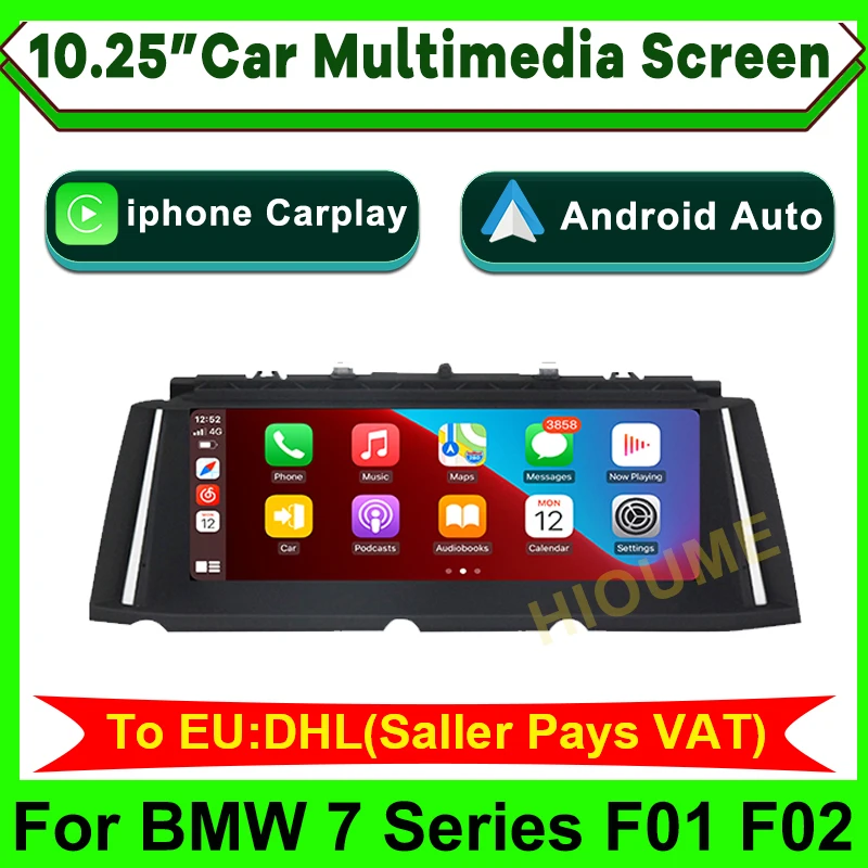 

10.25 Inch Wireless Apple CarPlay Android Auto Multimedia for BMW 7 series F01 F02 Original Car CIC NBT System Head Unit