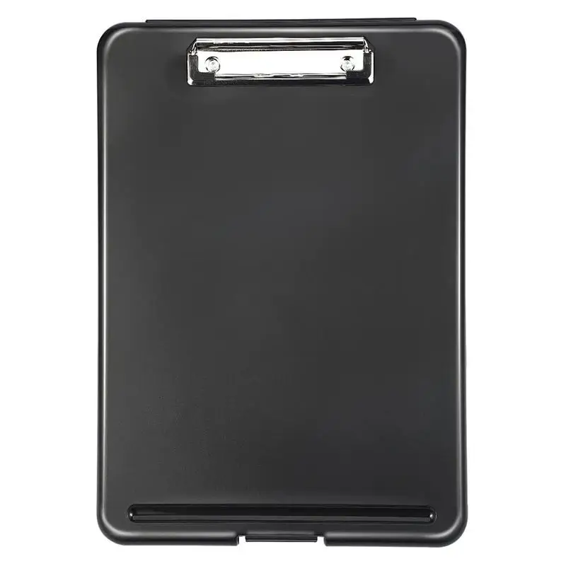 

Clipboard With Storage Compartment Clip Board With Pencil Holder Lightweight Black Clipboard Folio For Students Teachers Nurses