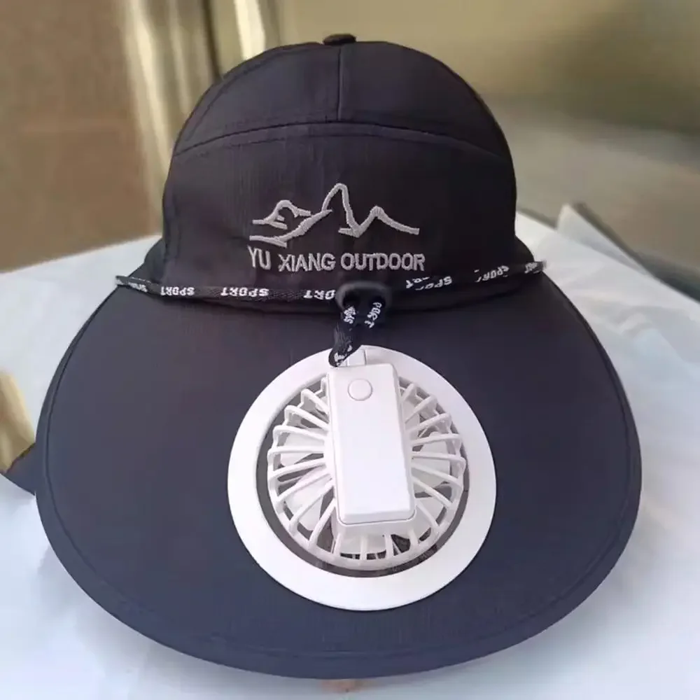 Berretto con visiera cappello da Baseball estivo con ventole ad energia solare berretto per il campeggio che viaggia cappelli da esterno con ventilatore