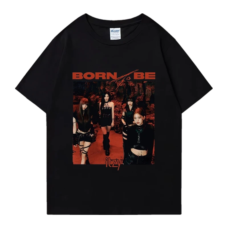 

Singer ITZY Born To Be muisc Album 2024 vintage T-shirts Men Women Classic Oversized short sleeve t-shirt Unisex Casual Tops