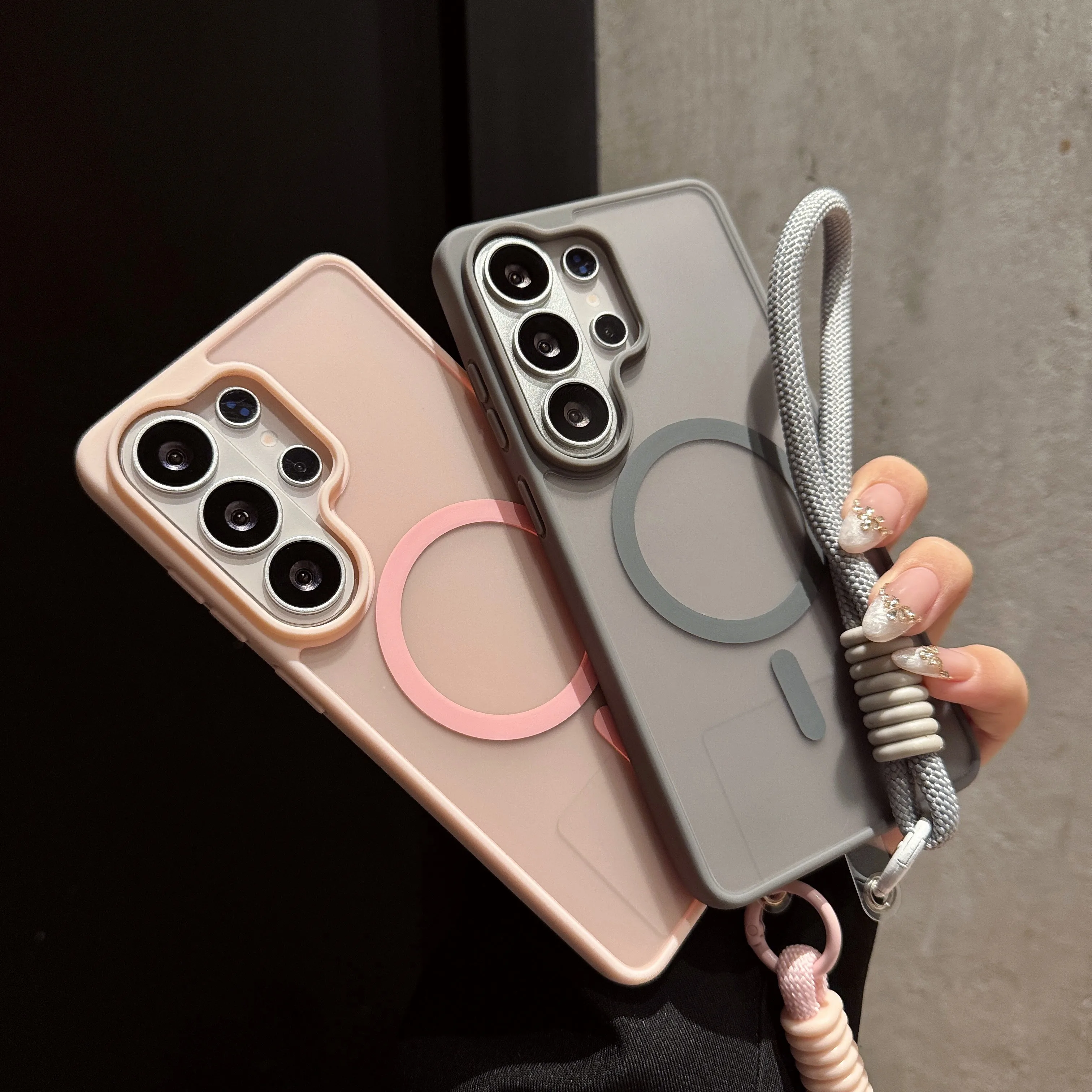 Magnetic Armor Wrist Strap Thin Phone Case with MagSafe Technology