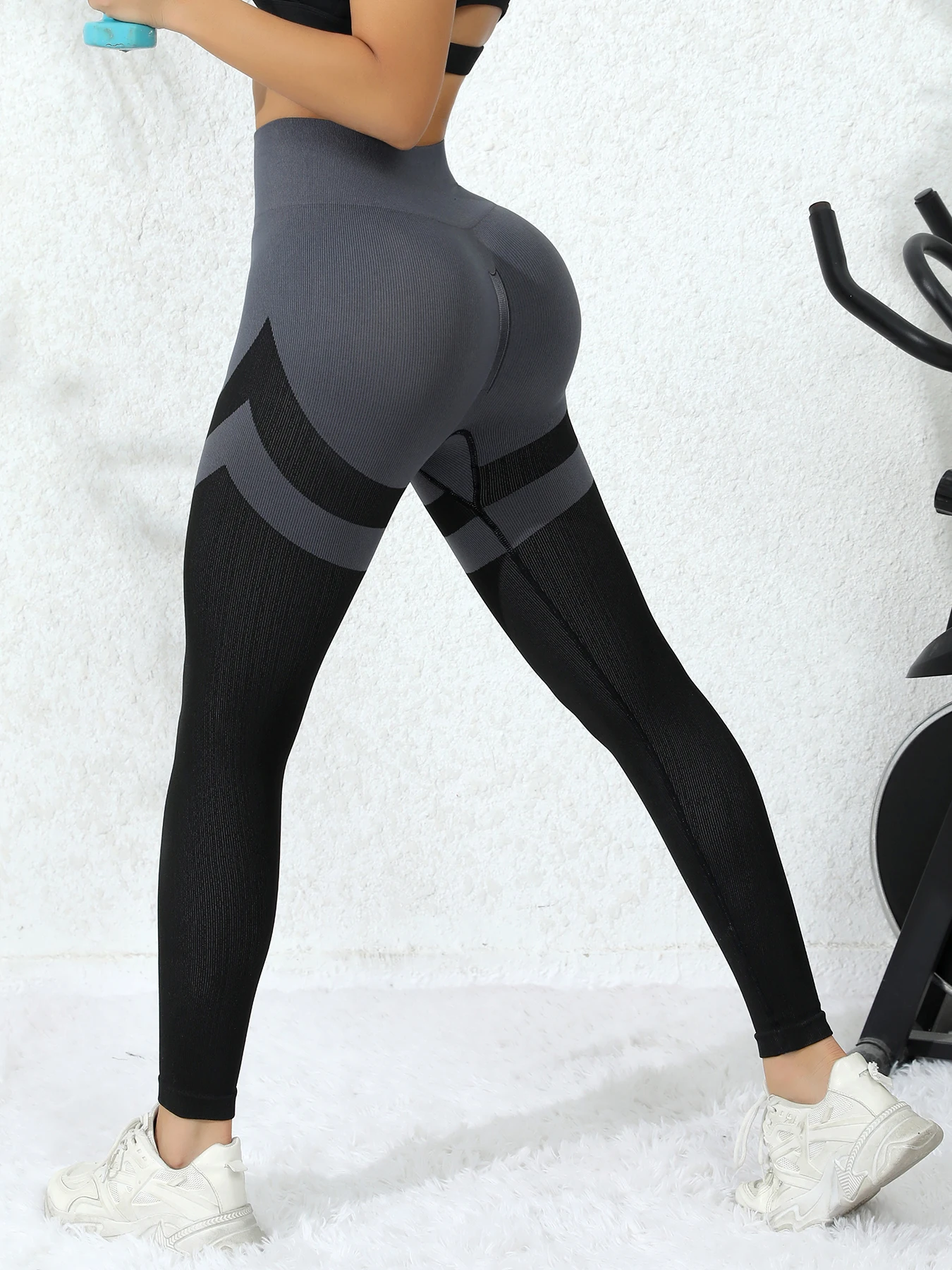 Leggings SZKANI Mujer Sin Costuras - Cintura Alta, Levantamiento Glúteos, Talla X-Large, Gris
