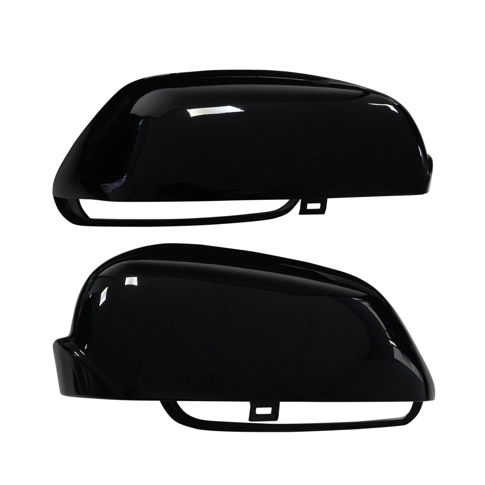 L+R 글로스 블랙 사이드 윙 도어 미러 커버 케이싱 캡 (2005.06-2009 VW 폴로 IV MK4 9N 용)