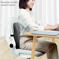 Memory Foam Seat Cushion Waist Back Support Pillow Set Orthopedic Ergonomic Coccyx Relief Hip Lumbar Pad for Office Chair Car 2