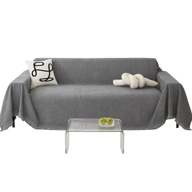 Solid Color Waterproof Sofa Towel Chenille Four Seasons Universal Sofa Cover All-inclusive Universal Simple Sofa Blanket 5