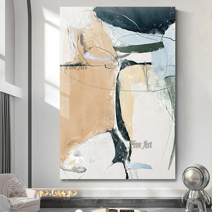 

Новый дизайн, холст, настенные картины, искусство, светлый цвет, абстрактная акриловая масляная живопись, без рамки, домашний декор, художественное оформление, современная картина