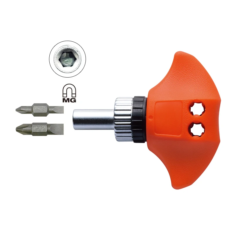 VESSEL T-shaped Ratchet Screwdriver Set with Power Grip Japan