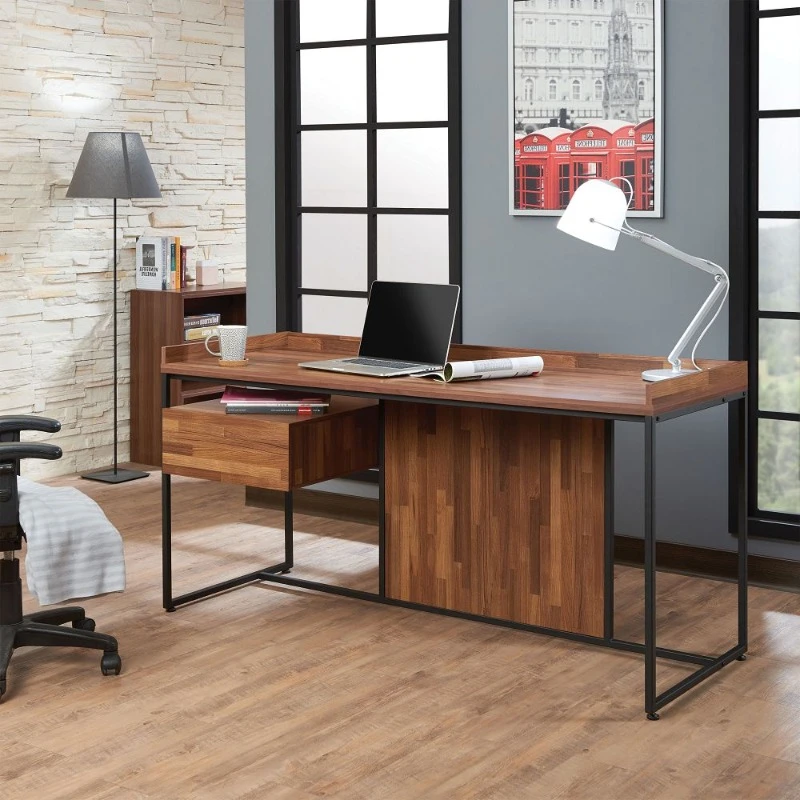 

Vintage Large Wood Computer Desk Aesthetic Standing Office Table Writing Luxury Drawers Executive Desk Office Desks And Supplies