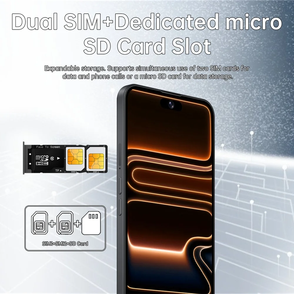 K-Touch Mobile Phones A17 Pro Max 5G Dual SIM Smartphone Android 15 Cell Phone 7.3 Inch 16+48MP 22GB+2TB 7800mAh Global Version Cellphones