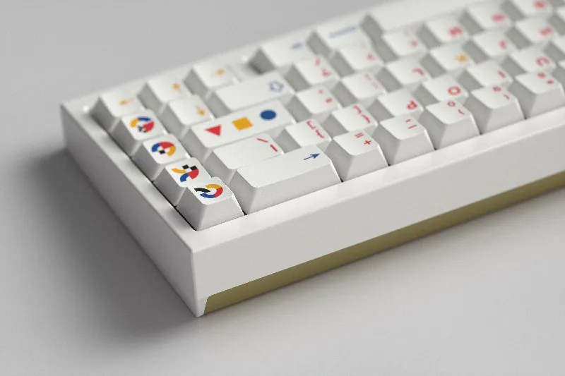 QwertyKeys QK65 Keycap Set für Mechanische Tastatur, Kirsche 