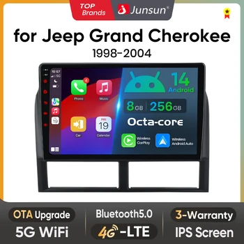Junsun AI inalámbrico CarPlay para Apple Android14 Auto Radio de coche para Jeep Grand Cherokee II WJ 1998-2004 Multimedia Navi estéreo 1