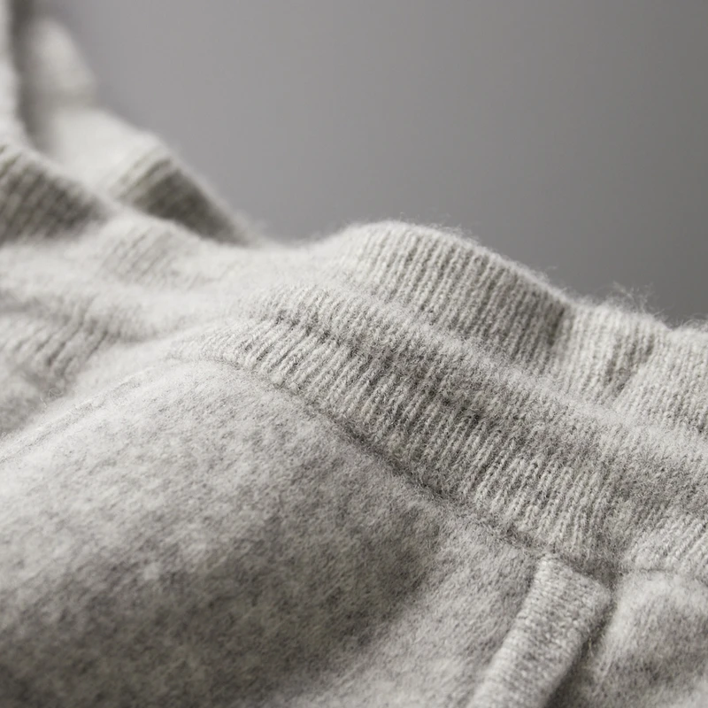 men casual pants Autumn and winter new cashmere wool pencil pants loose Joker wool knitted casual long men's pencil pants.