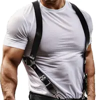 UYEE bretelles pantalons pour hommes en cuir réglable sac à dos bretelles bretelles hommes mode adulte ceinture 2
