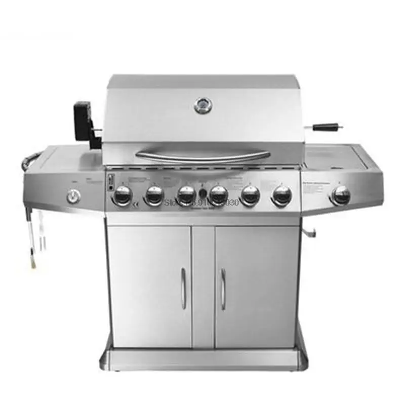 High Quality Outdoor Gas BBQ Grill Outdoor Gas Grill Car Six Burners