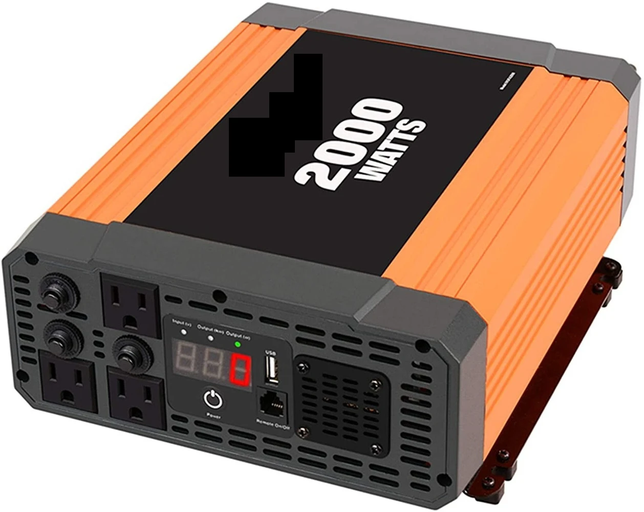 

2000W Power Inverter 3 AC Outlets DC 12V To 110V AC Car Converter 2.1A USB Inverter