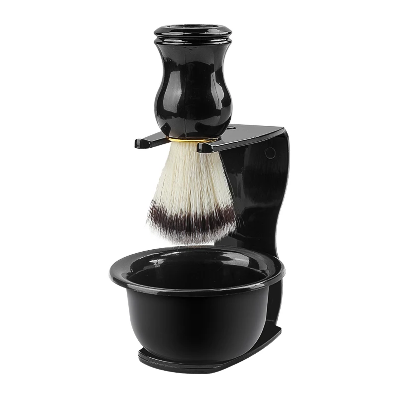 Deluxe 3-Piece Men's Shaving Kit: Brush, Bowl & Stand Gift Set