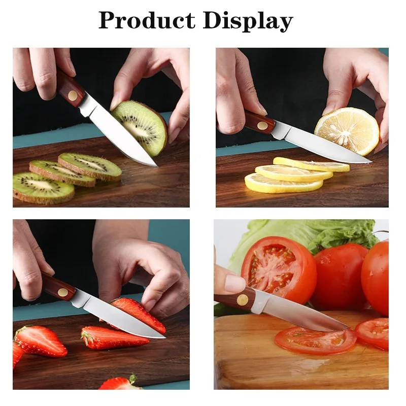 Mini Folding EDC Pocket Knife Stainless Steel Fruit Paring BBQ Hand Meat Knife Portable Cleaver Kitchen Chef House Cutlery