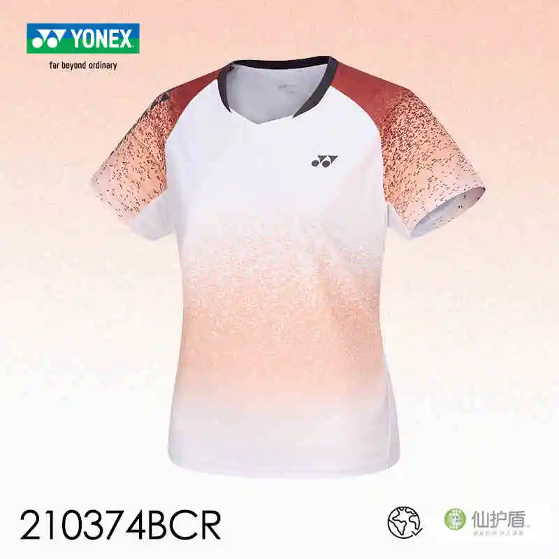 New Yonex Badminton Suit Men's and Women's Antibacterial Quick-drying Competition Suit T-shirt Short-sleeved Top