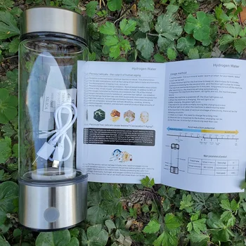 ขวดไฮโดรเจน 420ml ไทเทเนียมญี่ปุ่นคุณภาพไฮโดรเจน-Rich ถ้วยน้ํา Ionizer Maker/เครื่องกําเนิดไฟฟ้า Super สารต้านอนุมูลอิสระ ORP 2