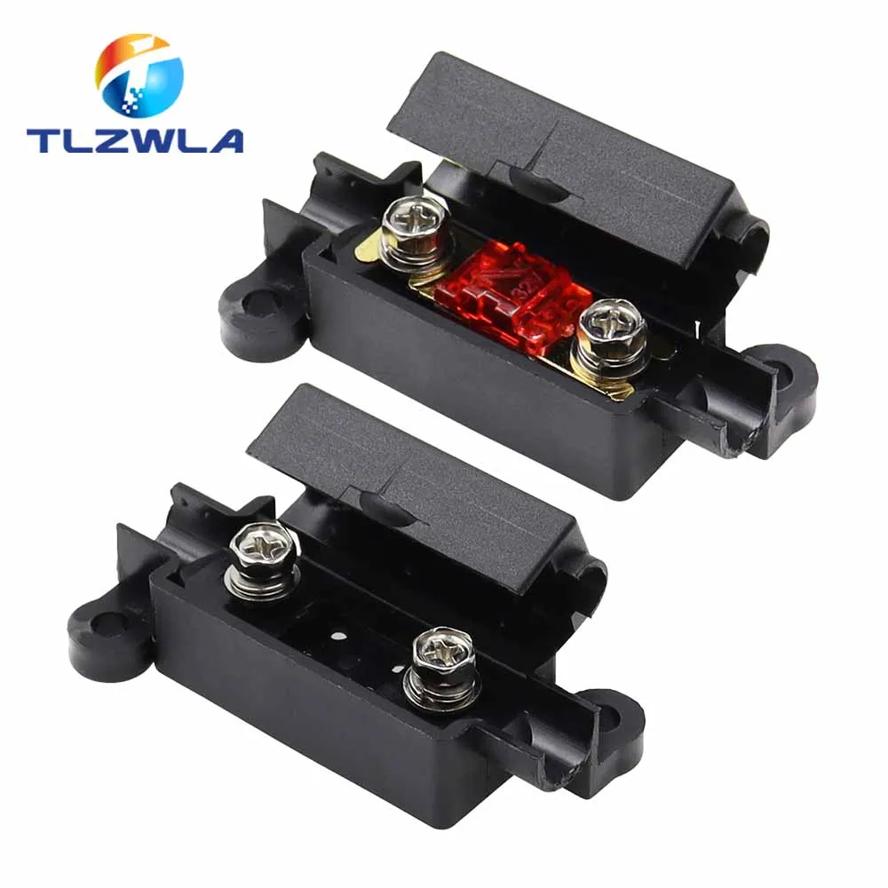 Auto fuse Flat Plate Type 32V Fork Type Bolt Battery Fuse Car Modification Stand 30A-100A Fuse Box 1Set car fuses