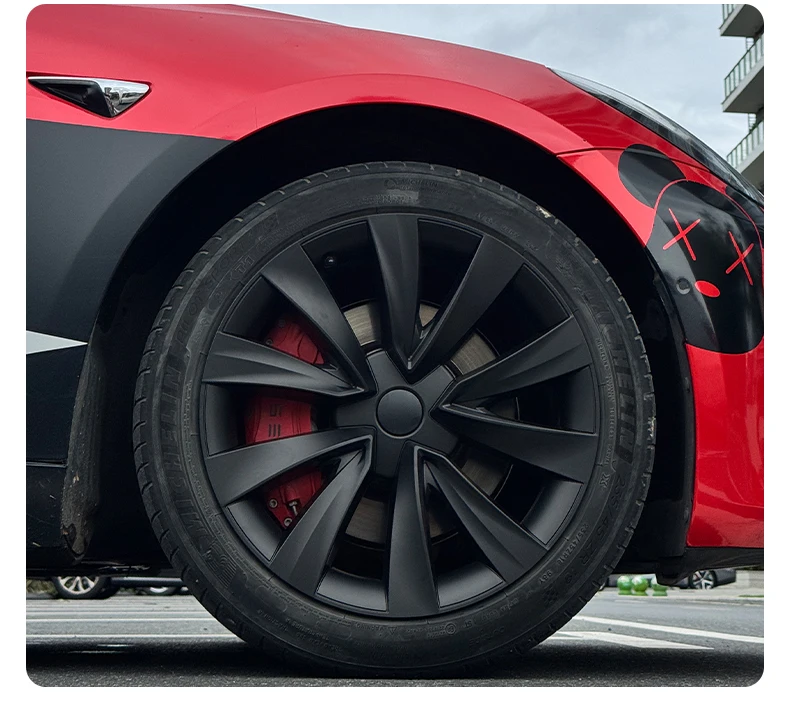 4 Stück für Tesla Model 3 (2017-2023) 18 Zoll Turbinen-Radkappen, Radnabenabdeckungen, Ersatz-Radkappen, Vollfelgenabdeckungen, Zubehör – Detail 13