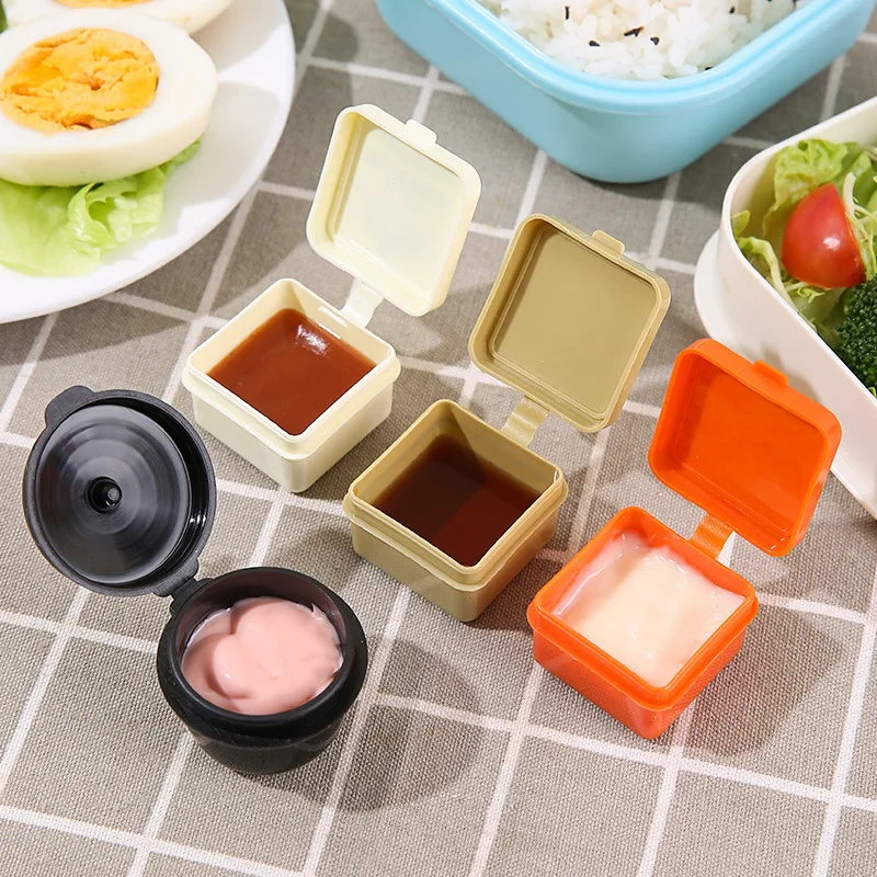 Cute Mini Animal Set Lunchbox Bento Condiment Sauce Bottles