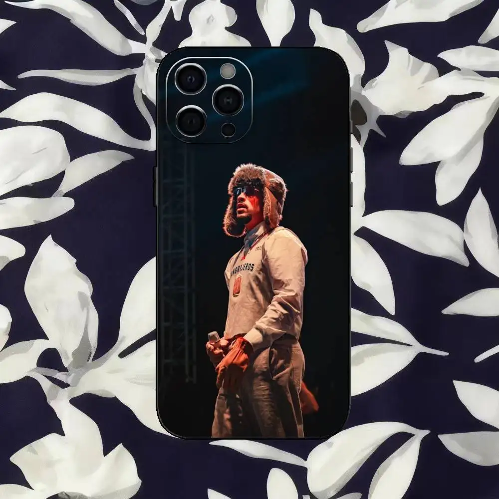 Sleek Black Silicone Soft Phone Case - B-Bad B-Bunny Design