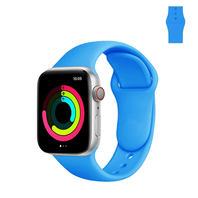 Sport Silicone Strap for Apple Watch Band 45mm 41mm 40mm 38mm Soft Bands Waterproof Wristbands for iWatch Series 7 SE6 5 4 3 2 1 3