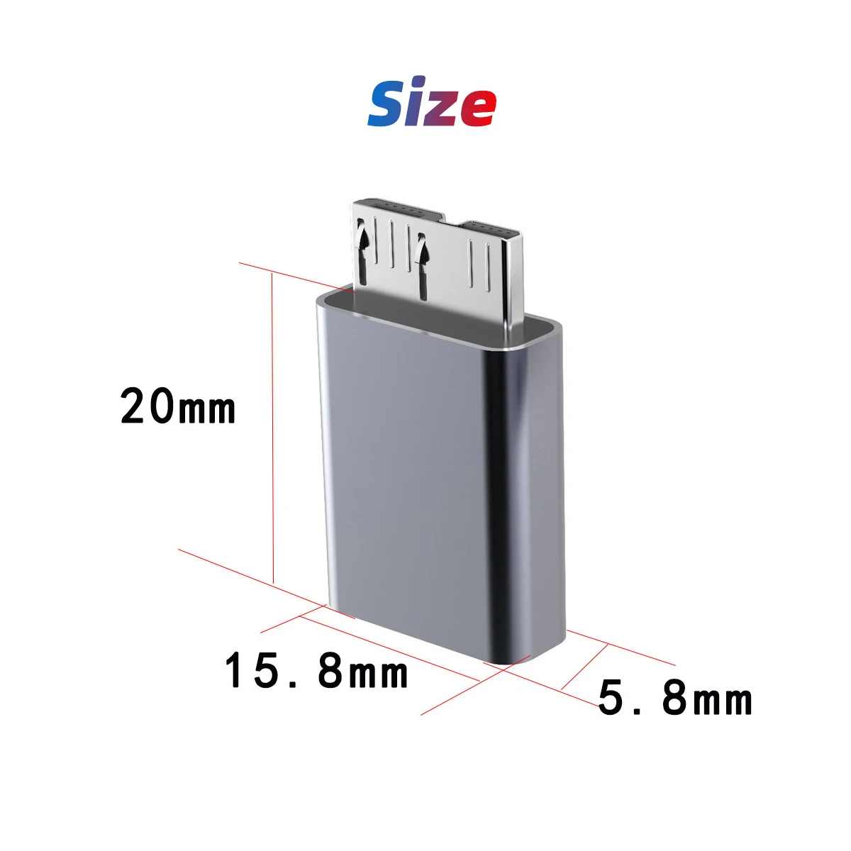 รูปสินค้า อะแดปเตอร์ USB-C to Micro USB 3.0 ชาร์จเร็ว รองรับฮาร์ดดิสก์