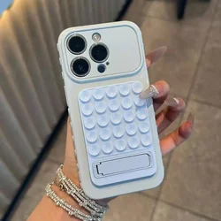 3D Suction Cup Silicone Shockproof Phone Case with Lens Protection - iPhone 12 Pro Max (XP Blue)