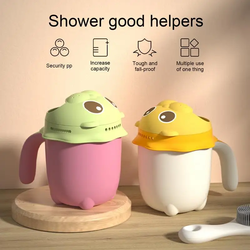 Wash Hair Bathing Flusher Cup Baby Shampoo Waterfall Bath Cup Thick Wall Shower Shampoo For Bathing Brushing Teeth