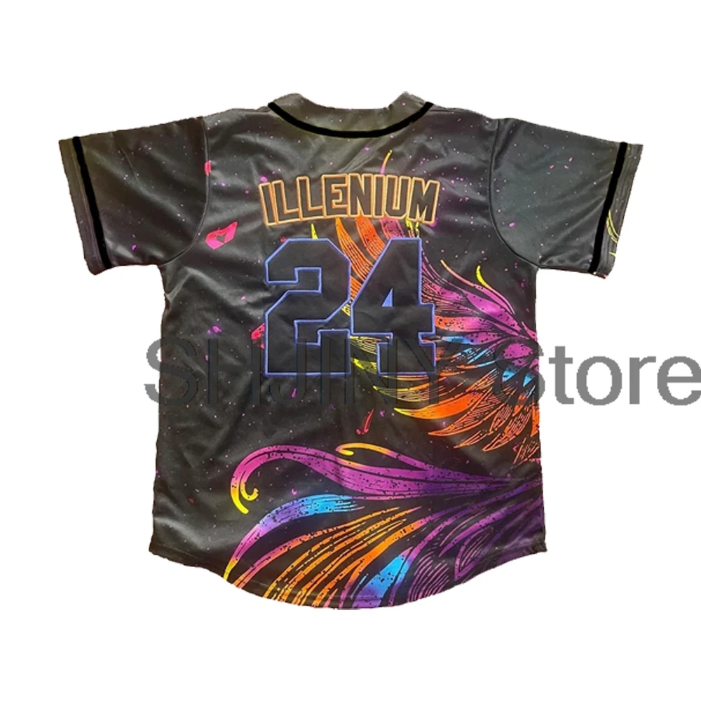 Illenium 2024 EDC Jersey Pop Up Red Rock Baseball Jacket Shirts