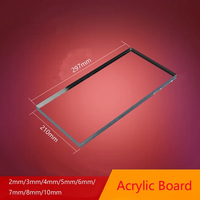 Plaque en plexiglas transparente, verre organique en plastique méthacrylate  1mm 3mm 8mm épaisseur 200*200mm - AliExpress