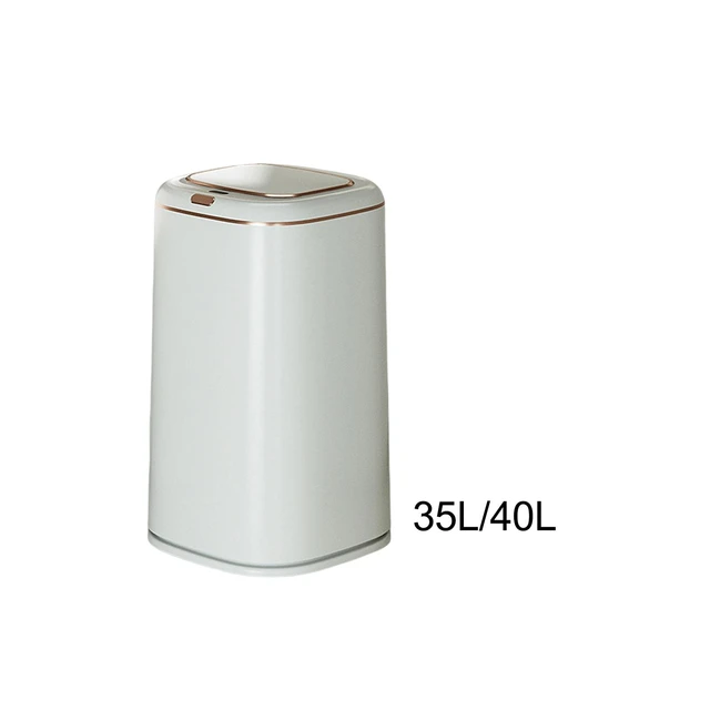 Cubo de basura inteligente de acero inoxidable, papelera alta para cocina,  15l, 20L, 30l, 40L, 50L, 60L - AliExpress