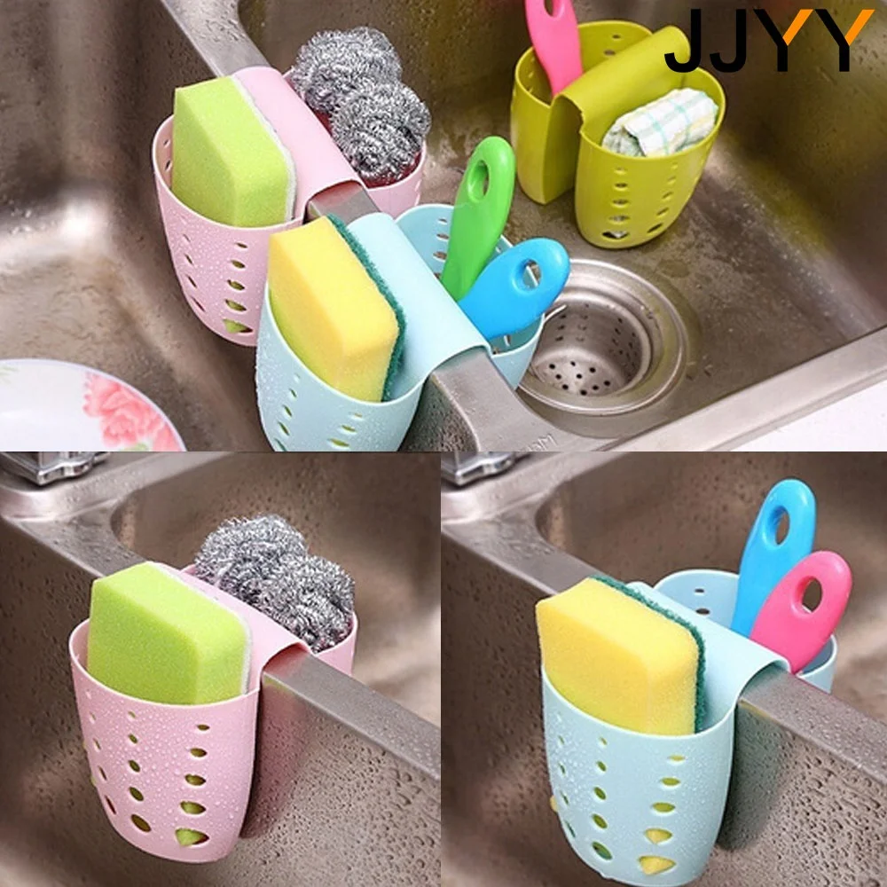 Kitchen Tools Kitchen Sink Saddle Style Double Silicone Sponge Holder Sink Rack Storage Organizer Soap Stonego