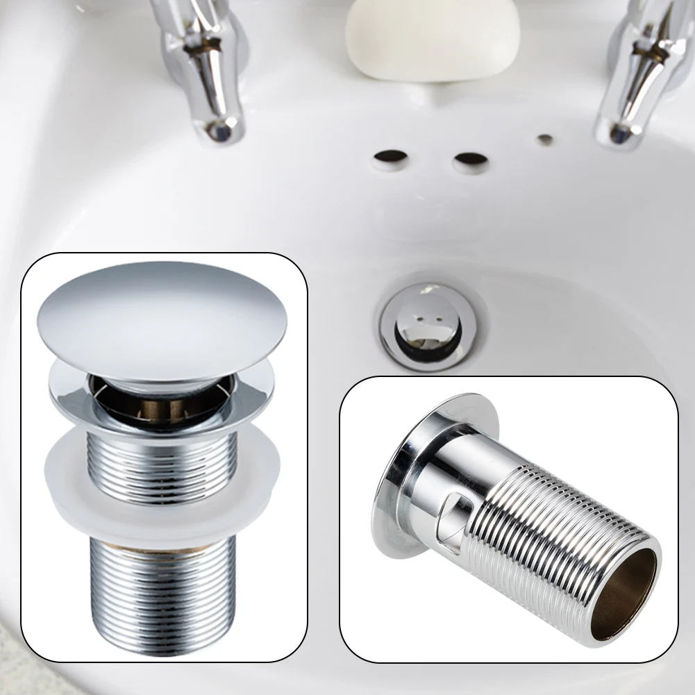 Description Picture 6 of itemPop Up Basin Sink Drain Stopper Anti-Leakage Push Type Basin Pop Up Drain Filter Sink Drain Strainer Bathroom Faucet Accessories