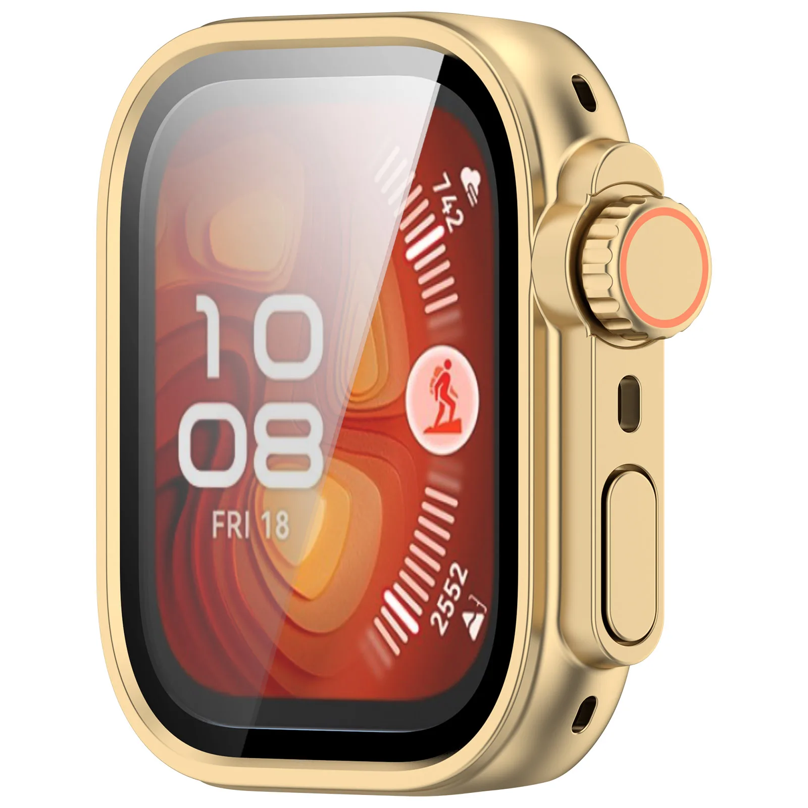 2-in-1 Integrated Watch Case with Tempered Glass Screen Protector