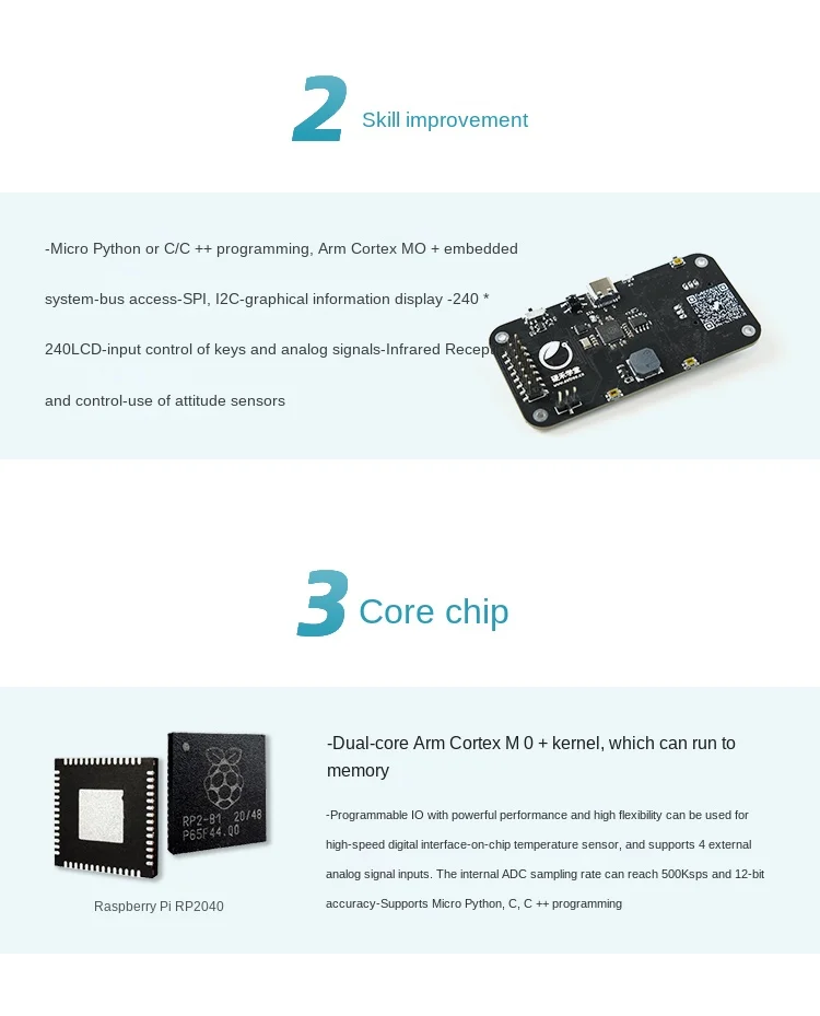 Raspberry pi rp2040 sistema embutido plataforma de